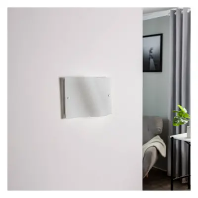 SOLLUX LIGHTING Nástěnné světlo Wave z opálového bílého skla