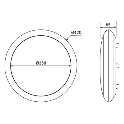 BRUMBERG BRUMBERG Gavan LED stropní svítidlo, IP65, bílé Ø42cm