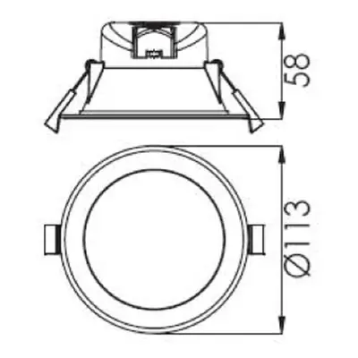 Deko-Light LED vestavné stropní svítidlo Acrux, Ø 11 cm, černé, CCT