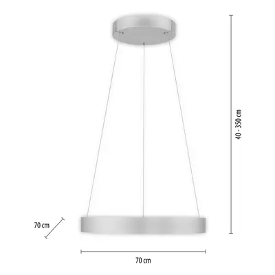 PURE PURE E-Clipse LED závěsné světlo, CCT, stříbrná