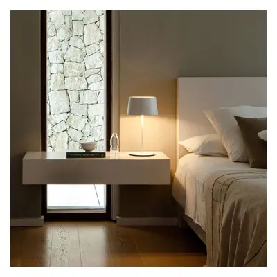 Vibia Stolní lampa Vibia Warm 4896, Ø 22 cm, bílá