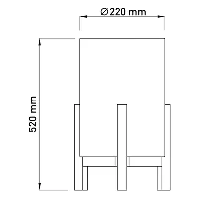 Näve Stolní lampa 3193, dřevo, lněný textil, výška 52 cm