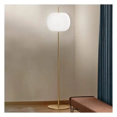 kdln kdln stojací lampa Kushi XL, mosaz, výška 185 cm, stmívač