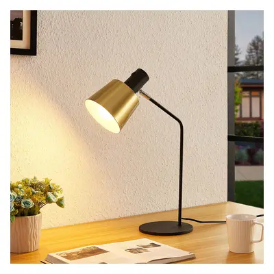 Lindby Stolní lampa na čtení Lindby Vlada, mosaz, černá