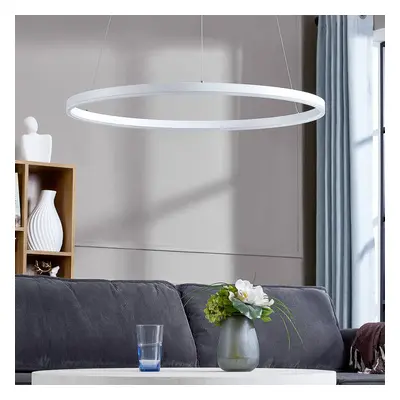 Arcchio Závěsné svítidlo Arcchio LED Albiona, bílé, 1 kruh, Ø 80 cm