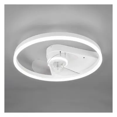 Reality Leuchten Stropní ventilátor Borgholm s LED, CCT, bílá