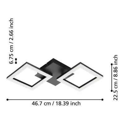 EGLO connect EGLO connect Paranday-Z LED stropní 2 zdroje 47cm