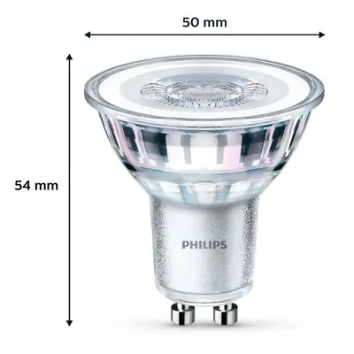 Philips Philips LED žárovka GU10 4,6W 355lm 827 čirá 36° 2