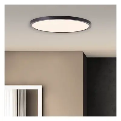 Brilliant Stropní svítidlo Tuco LED, stmívatelné, černé, plast, Ø 30 cm