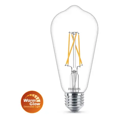 Philips Philips Warmglow E27 LED žárovka Rustika 5,9W čirá