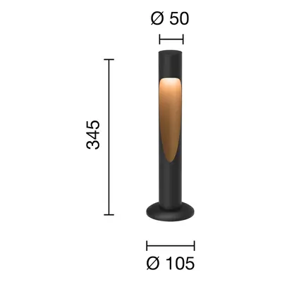 Louis Poulsen Podstavná lampa Louis Poulsen Flindt, 930 černá 35 cm základna 24 V