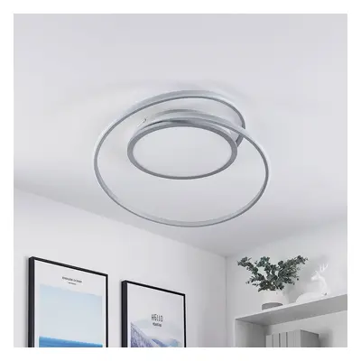 Lucande Stropní svítidlo Lucande LED Noud, 65 cm, stříbrná, kov, CCT