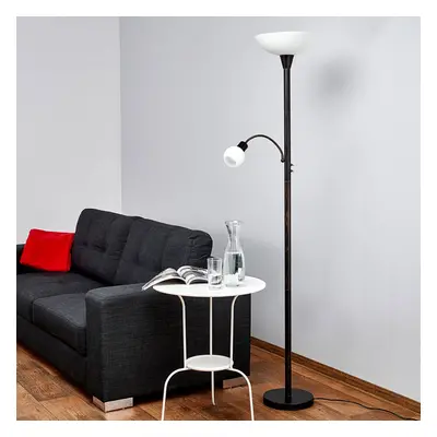 Lindby Stojací lampa Elaina, čtecí světlo, rezavá