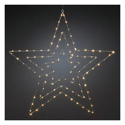 Konstsmide Christmas LED dekorativní světlo stříbrná hvězda 66 x 64 cm