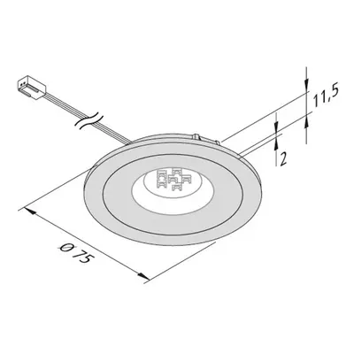 Hera LED podhledové světlo AR 68 4W nerez 2 700 K