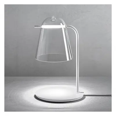 Prandina Prandina Sino T3 LED stolní lampa čirá/bílá matná