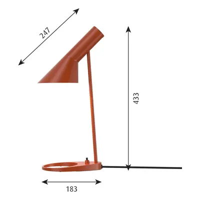 Louis Poulsen Louis Poulsen AJ Mini stolní lampa, rezavě červená