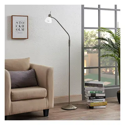 Lindby Stojací lampa Lindby Gwendolin, 160 cm, sklo, E14, nastavitelná