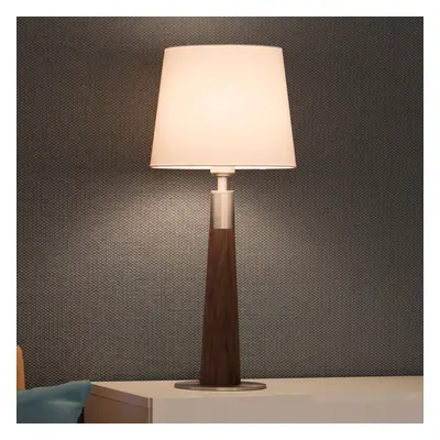 HerzBlut HerzBlut Conico stolní lampa bílá, ořech, 44cm