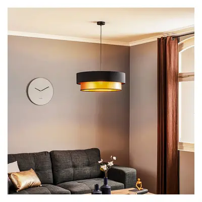 Maco Design Závěsná lampa Dorina, černá/zlatá Ø 60 cm