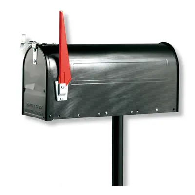 Burgwächter U.S. Mailbox s otočným praporkem, černá