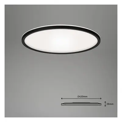 Briloner LED stropní svítidlo Slim smart black dim CCT Ø 42 cm