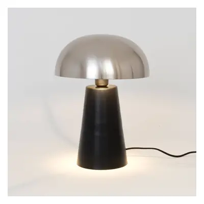 Holländer Stolní lampa Fungo, svítí dolů, černá/stříbrná