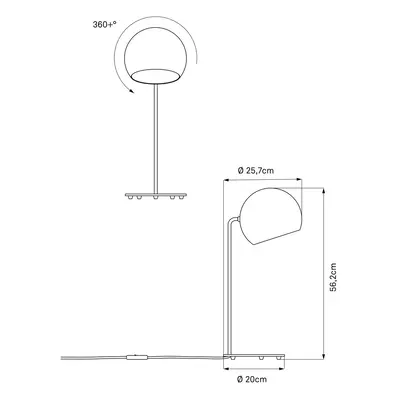 NYTA Stolní lampa Nyta Tilt Globe, černá