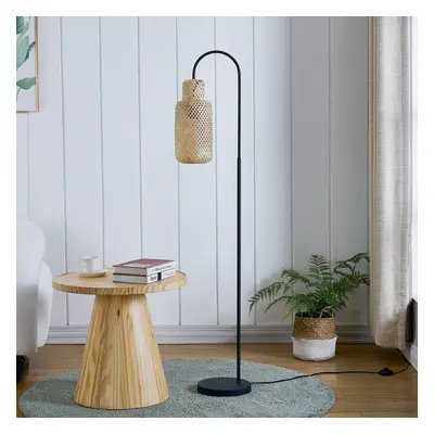 Lindby Lindby Venora stojací lampa stínidlo bambus 1zdroj