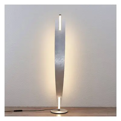 Lucande Stojací lampa Lucande LED Marija, stříbrná, stmívatelná, 140 cm