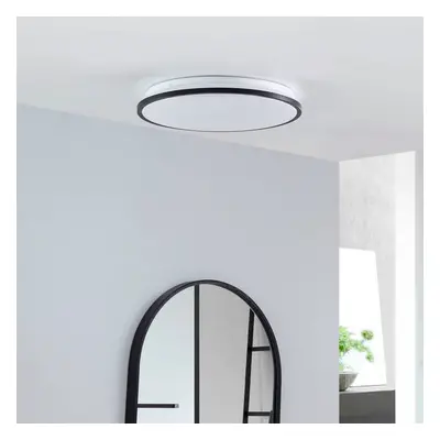 Lindby Lindby LED stropní svítidlo Glane, Ø 38 cm, černá/bílá, IP44