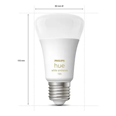 Philips Hue Philips Hue White Ambiance E27 8W LED žárovka, 2ks