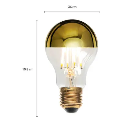 Lucande E27 3,5W LED zrcadlená žárovka A60 2700K zlatá 2k