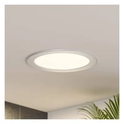 PRIOS Prios LED vestavné svítidlo Cadance, stříbrné, 22 cm, sada 10 ks, CCT