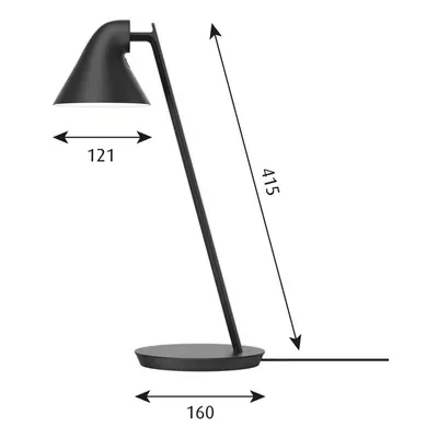 Louis Poulsen Louis Poulsen NJP Mini LED stolní lampa černá