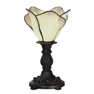 Clayre&Eef Stolní lampa 5LL-6099N, krémová, ve stylu Tiffany