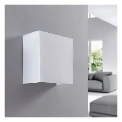 Lindby Textilní lampa Adea, 25 cm, čtvercová, bílá