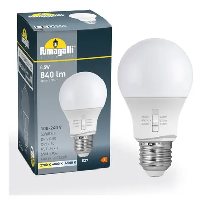 Fumagalli E27 8,5W LED žárovka A60 CCT 2 700/4 000/6 500 K