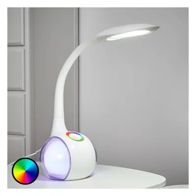 Globo Flexibilní LED stolní lampa Paula, bílá