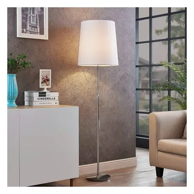 Lucande Lucande Pordis stojací lampa, 155 cm, chrom-bílá