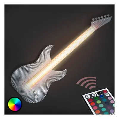 Tagwerk Rocková LED nástěnné světlo Kytara z 3D tiskárny