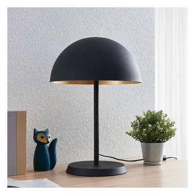 Lindby Stolní lampa Idalene z kovu, černo-zlatá