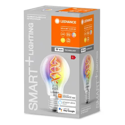 LEDVANCE SMART+ LEDVANCE SMART+ WiFi E27 4,5W Classic čirá RGB 827