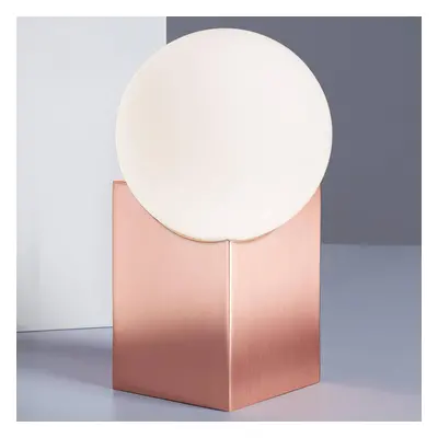 Pujol Iluminación Stolní lampa Cub 17,5 cm měď