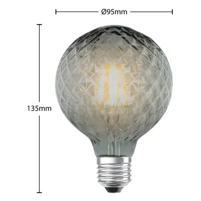 Lucande Lucande LED žárovka E27 G95 4W 1 800K stmívatelná kouřová