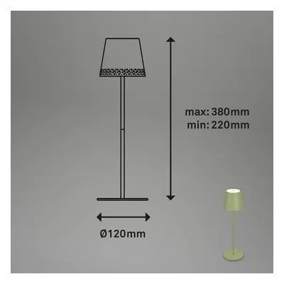 Briloner LED stolní lampa Kiki s baterií 3000K, zelená