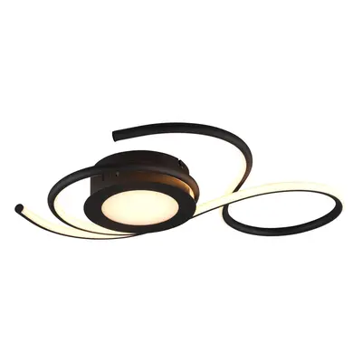 Trio Lighting LED stropní svítidlo Jive, 50cm, černá matná