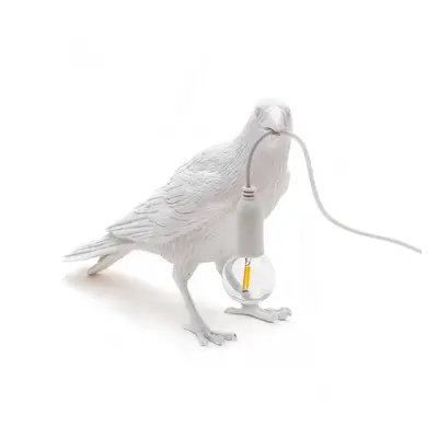 SELETTI SELETTI Bird Lamp LED dekorativní stolní lampa na počkání, bílá