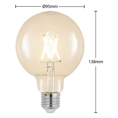 Arcchio LED žárovka E27 4W 2 700K G95 globe čirá sada 3ks