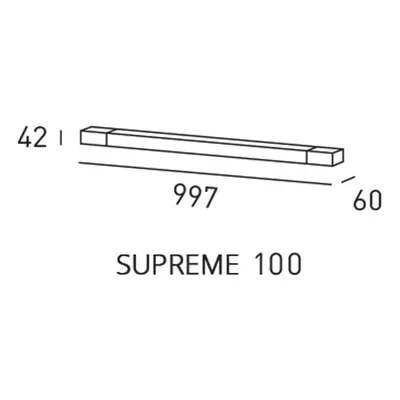 Egger Licht Nástěnné svítidlo Egger DLS LED Supreme, barva nerezová ocel, 100 cm